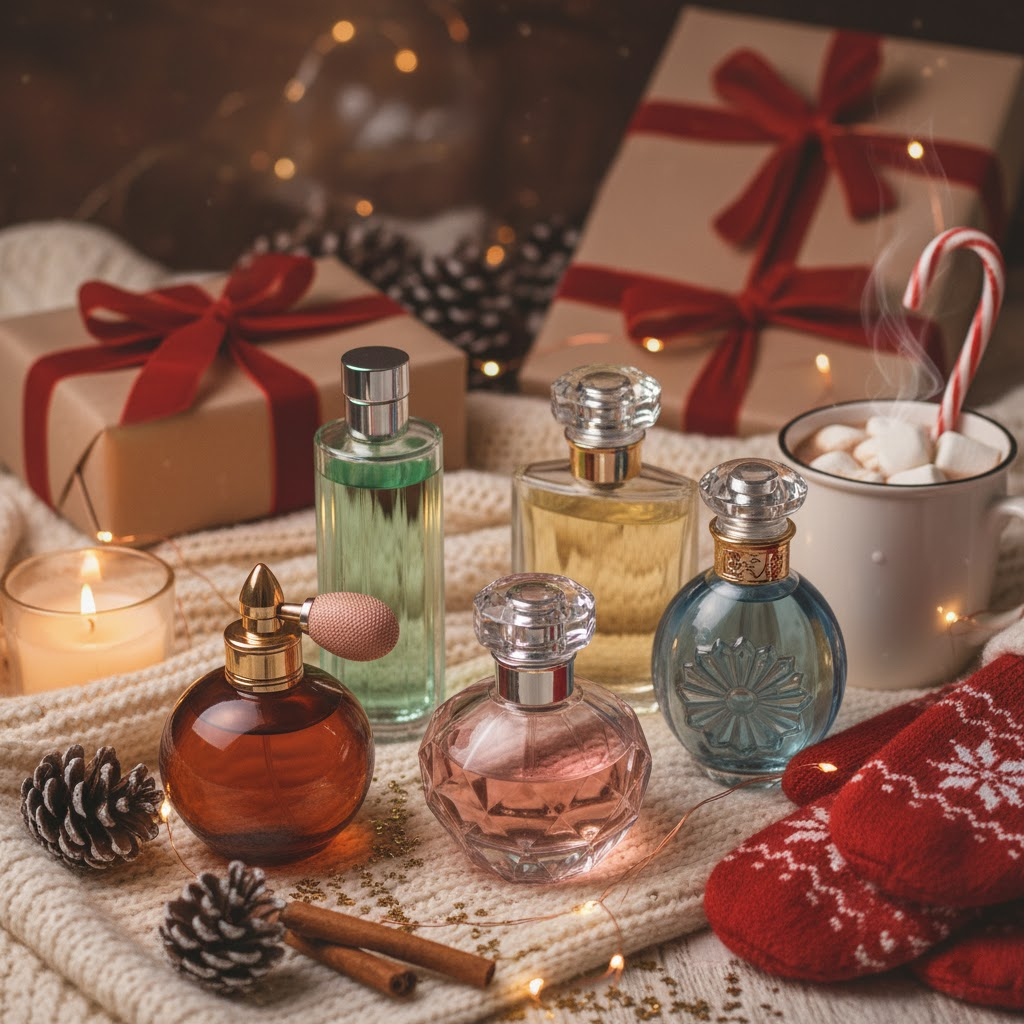 Perfumy w tematyce mikołajkowej.