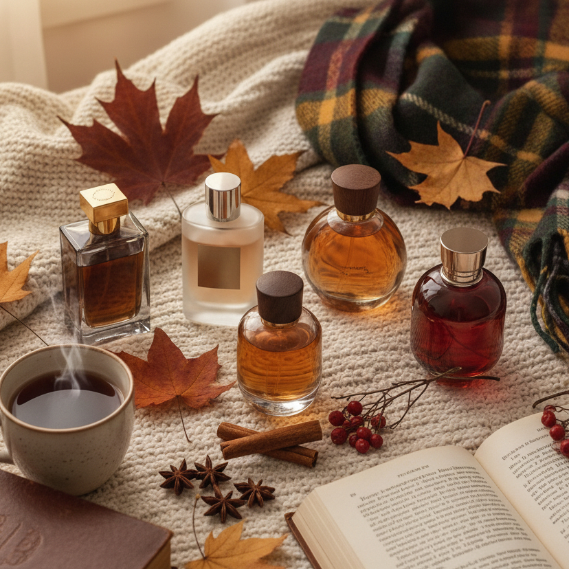 Perfumy w tematyce jesiennej.